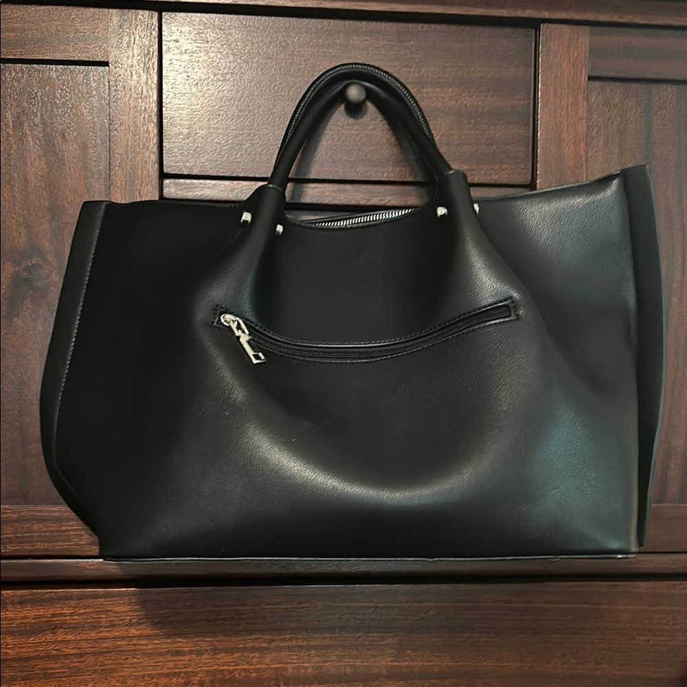 Anthropologie Urban Originals Elegant Black Tote Bag
